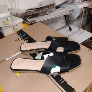 a new day Black Women's Slide Sandals Size 9